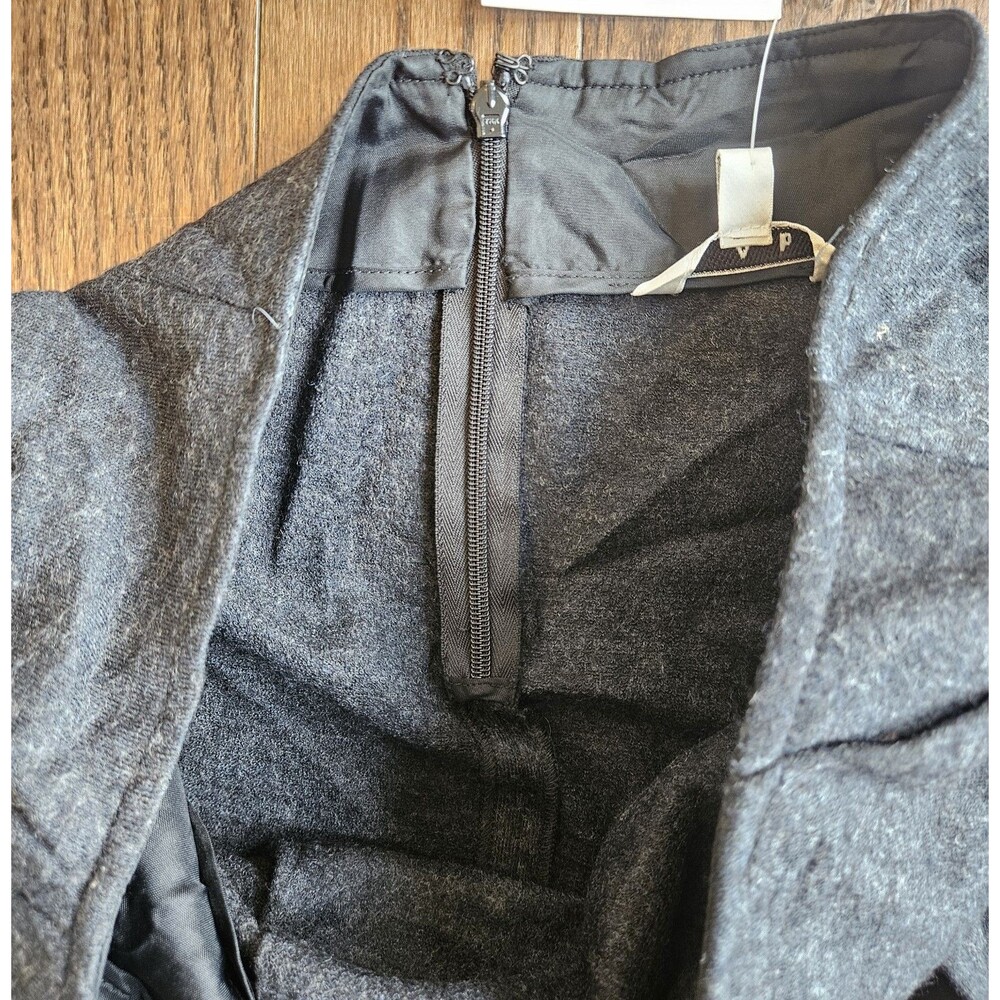 Cabi Skirt 6 Wool Mini Zip Gray Mini Stretch 629 NWT Pockets - Picture 10 of 11